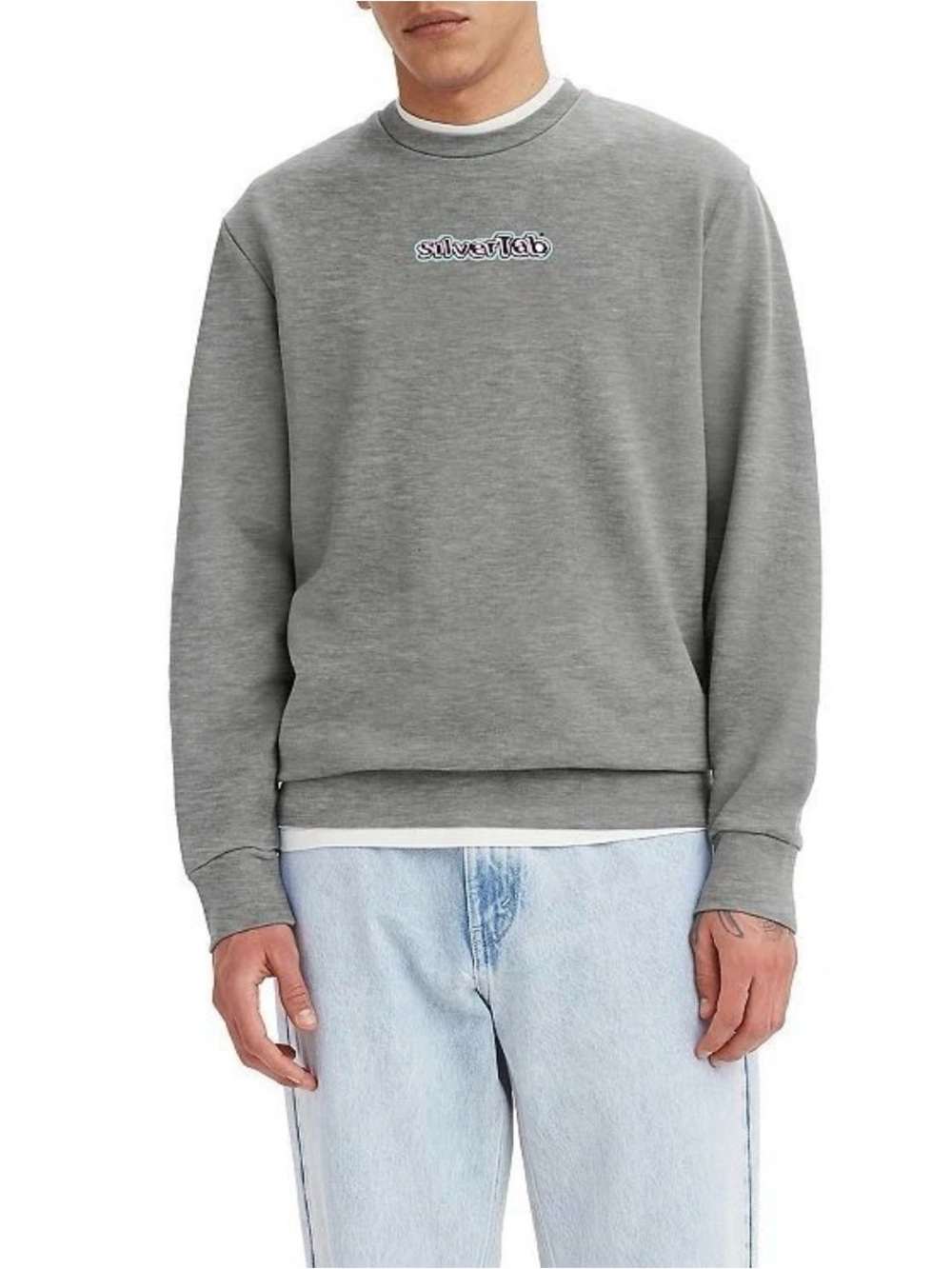 Levi’s Silver Tab Logo Gray Crewneck Sweatshirt Size XLarge Unisex